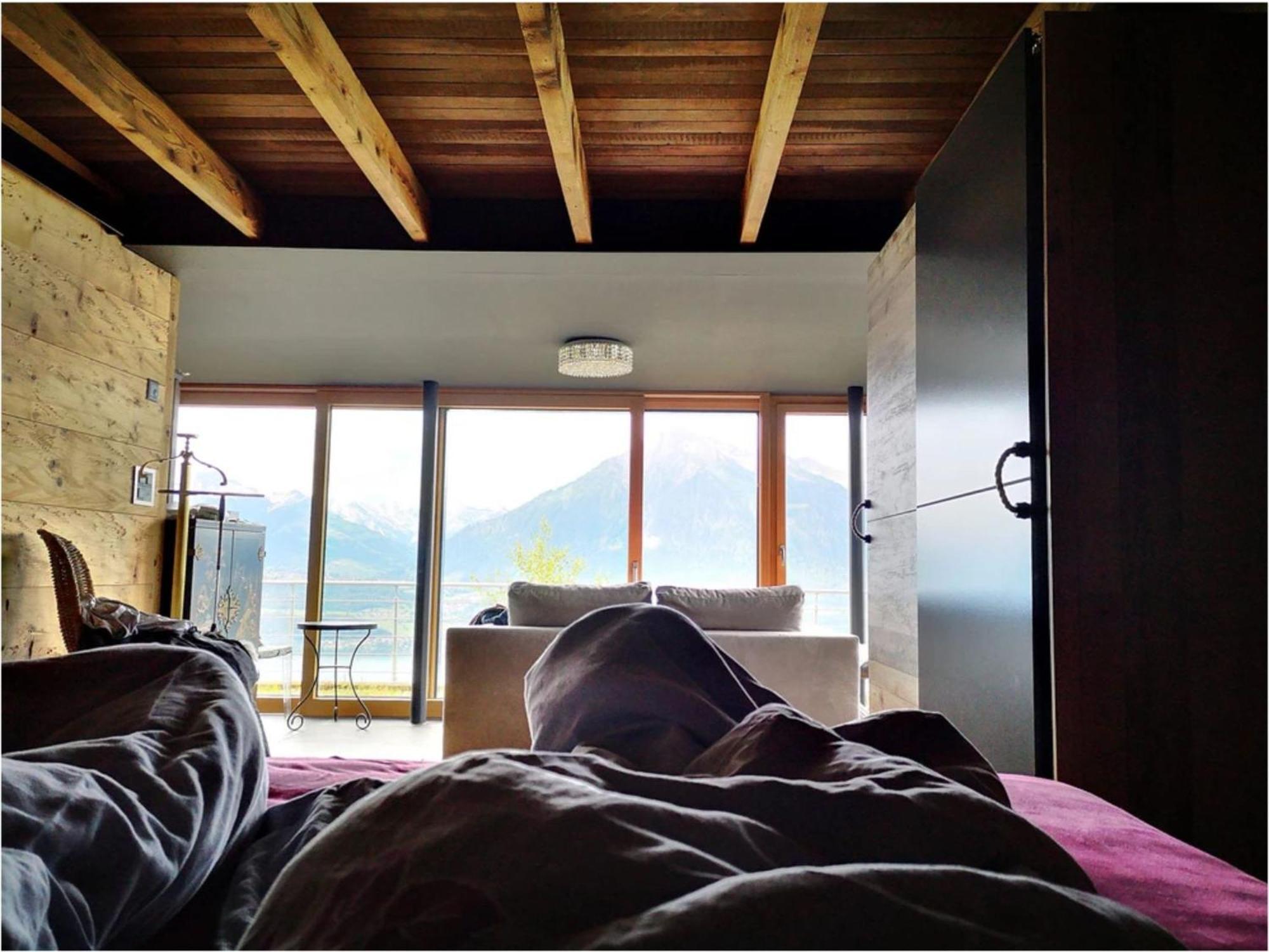 זיגריזוויל Chalet With View Of The Mountains And The Thun Lake מראה חיצוני תמונה